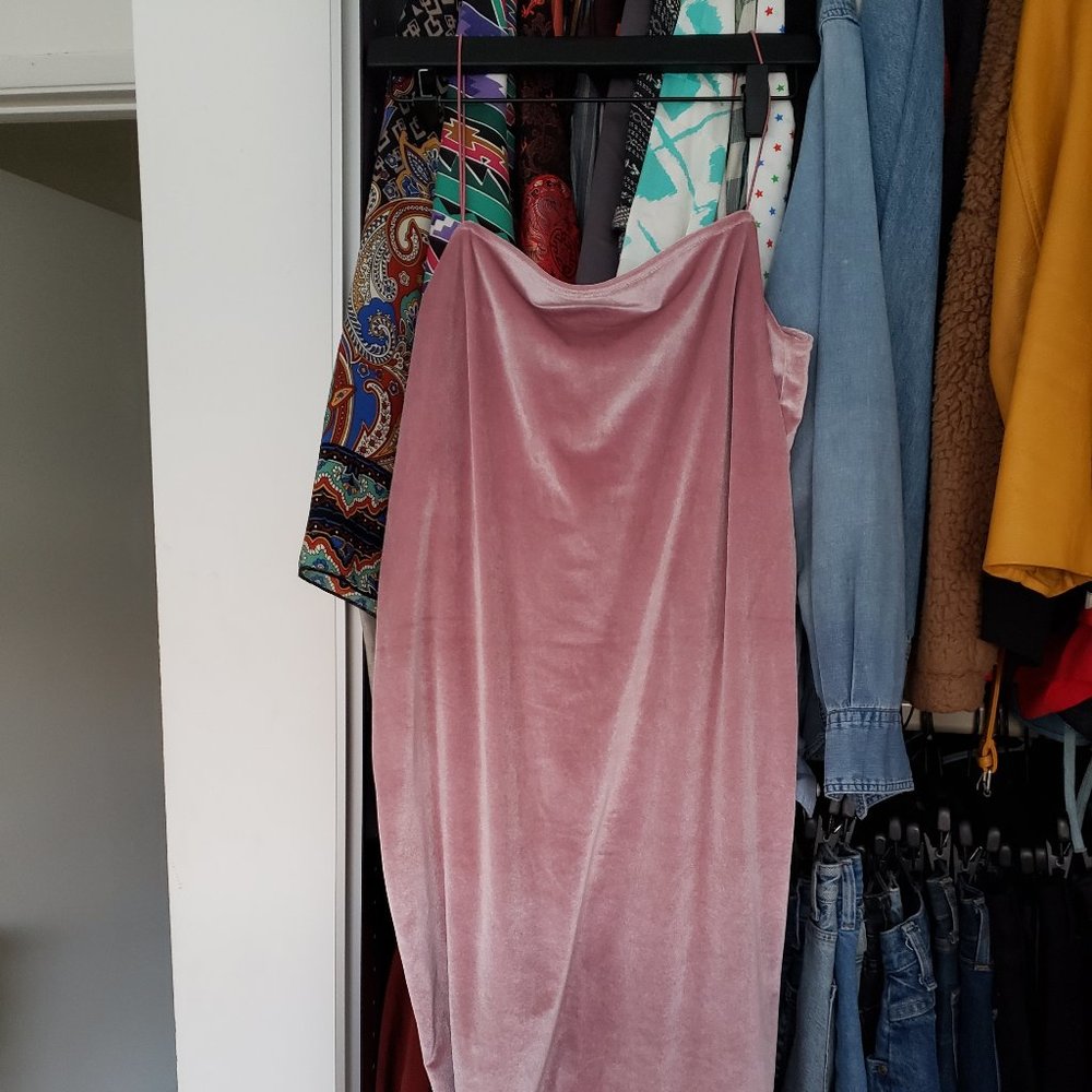 Asos Pink Crushed Velvet Dress